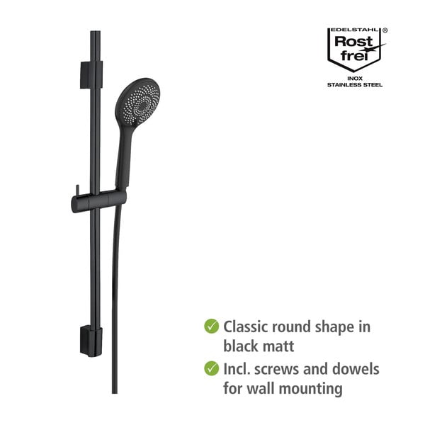 Mustast roostevabast terasest dušikomplekt 70cm Water Saving - Wenko-image-3