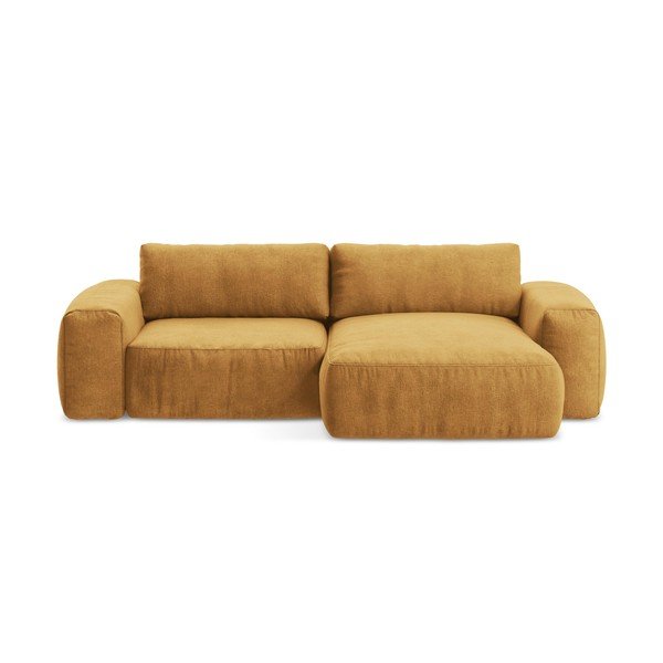 Šenill-nurgadiivanvoodi sinepikarva värvi (parem nurk/diivanvoodiga) Kuki - Makamii