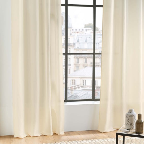 Beež mikrokiududest kardin 140x280 cm Absolu - douceur d'intérieur-image-2