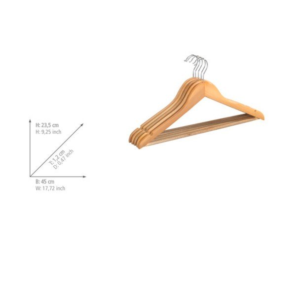 Puidust riidepuud 5tk komplektis Eco - Wenko-image-1