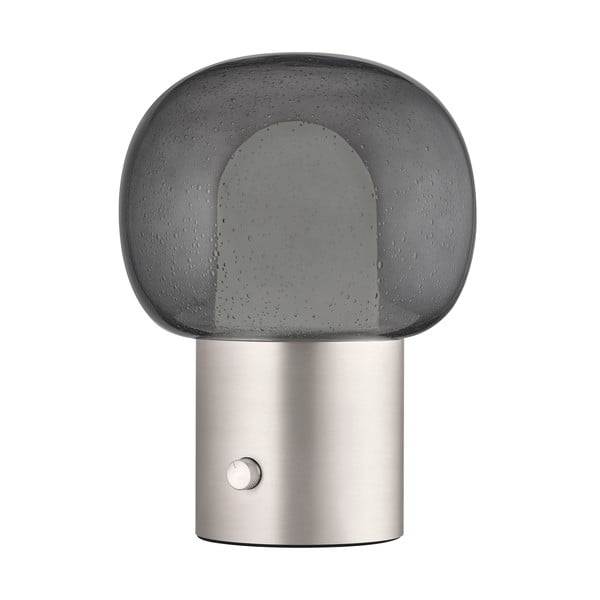 Hõbedane alumiiniumist LED laualamp klaasist varjuga (kõrgus 32 cm) Iris - Blomus