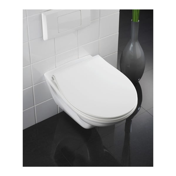 Valge WC iste LED tuledega ja hõlpsasti sulguv Gubbio, 44 x 36,8 cm - Wenko-image-2