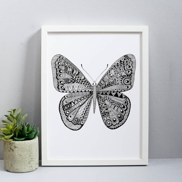 Plakát Karin Åkesson Design Butterfly Black, 30x40 cm