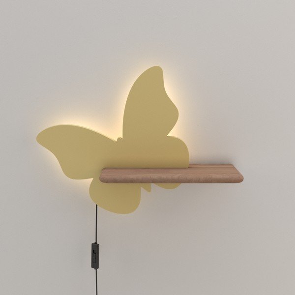 Kollane laste valgusti Butterfly - Candellux Lighting-image-1