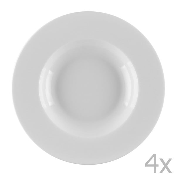 Sada 4 porcelánových polévkových talířů Sola Lunasol, 22 cm