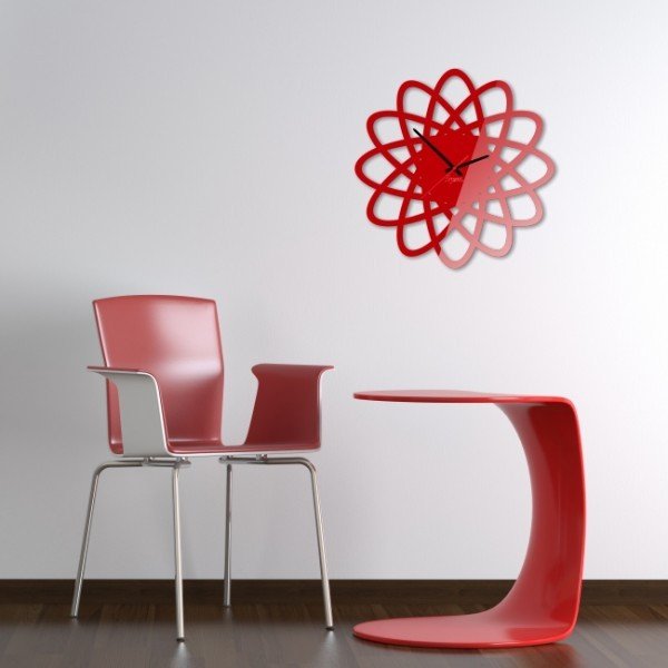 Nástěnné hodiny Red Elipse-image-1