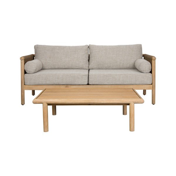 Hallikasbeež polsterdatud aiamööbli komplekt 3-le Oasis - Dutchbone