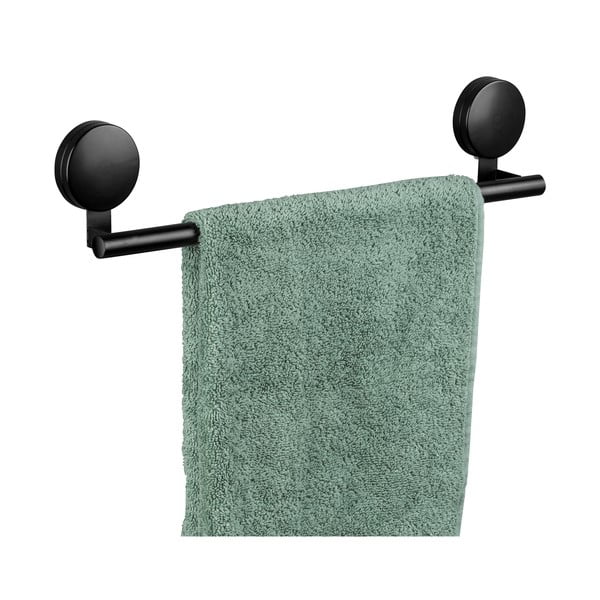 Must Static-Loc® seinale paigaldatav rätikukang, 40 cm laiune Pavia - Wenko-image-1