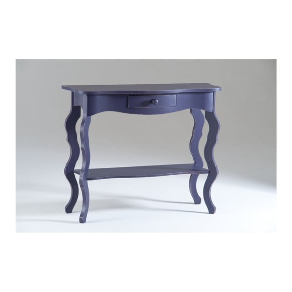 Fialový dřevěný konzolový stolek Sabine