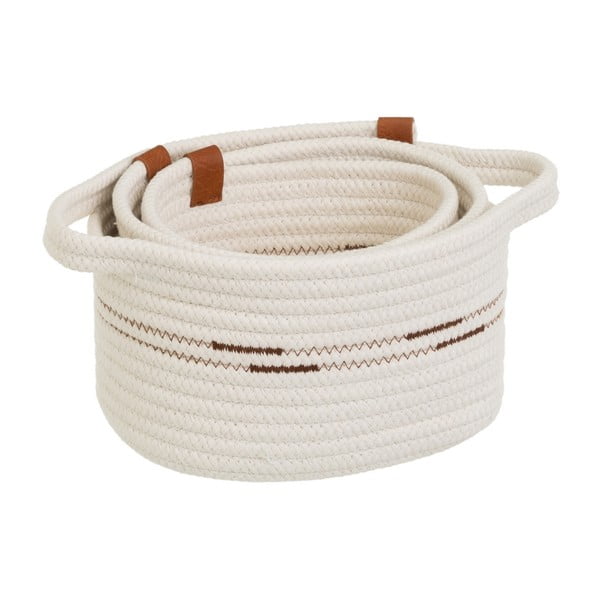 Riidest korvid 3tk komplektis 30x18x14 cm - Casa Selección-image-1