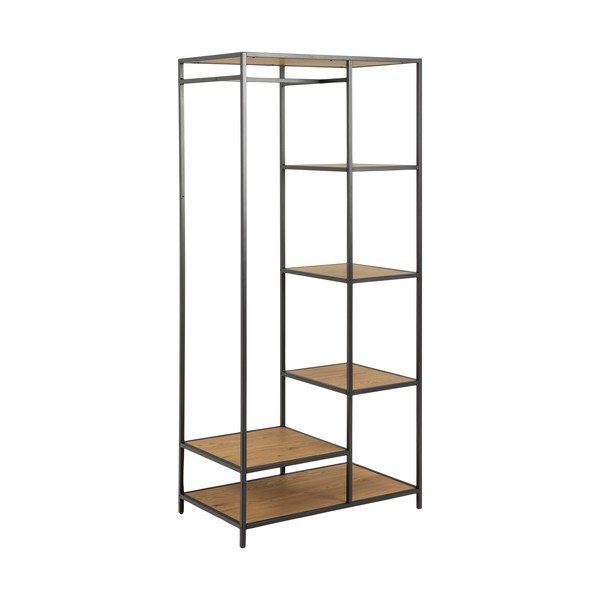 Tammedekooriga riidekapp 77x165 cm Seaford - Actona-image-2