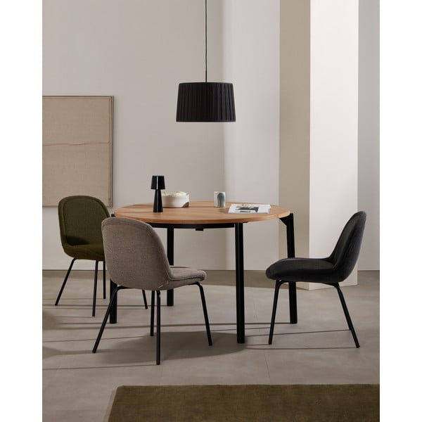 Ümmargune kokkupandav söögilaud tammedekooriga ø 90 cm Montuiri - Kave Home-image-1