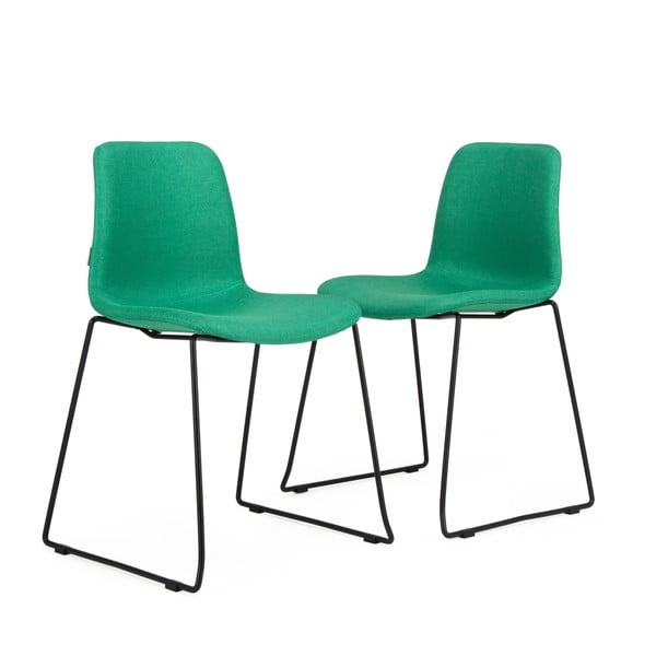 Sada 2 zelených židlí Garageeight Forett U