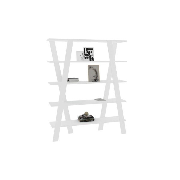 Valge raamaturiiul 120x150 cm Conde - Kalune Design-image-2