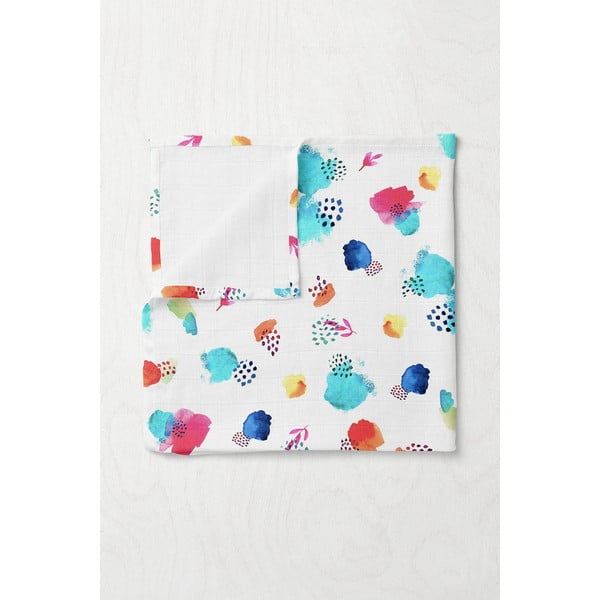 Valge musliinist beebitekk 75x100 cm Summer - Mijolnir-image-1