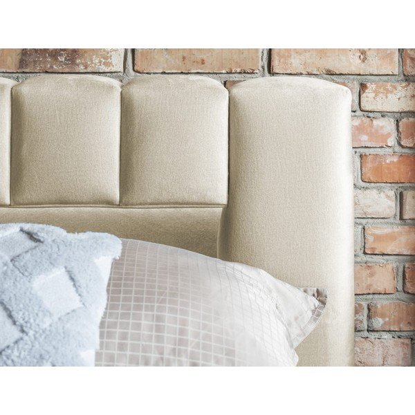 Beež polsterdatud kaheinimesevoodi koos panipaiga ja voodipõhjaga 140x200 cm Lamica - ELTAP-image-4