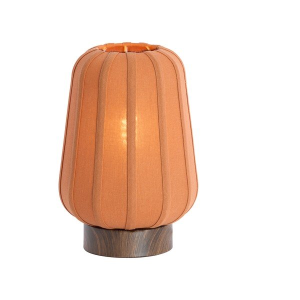Terrakota värvi metallist laualamp tekstiilist varjuga (kõrgus 29 cm) Bibia - Light & Living-image-2