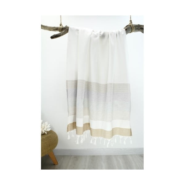 Osuška z čisté bavlny Hammam Strip Style, 90  x  180 cm