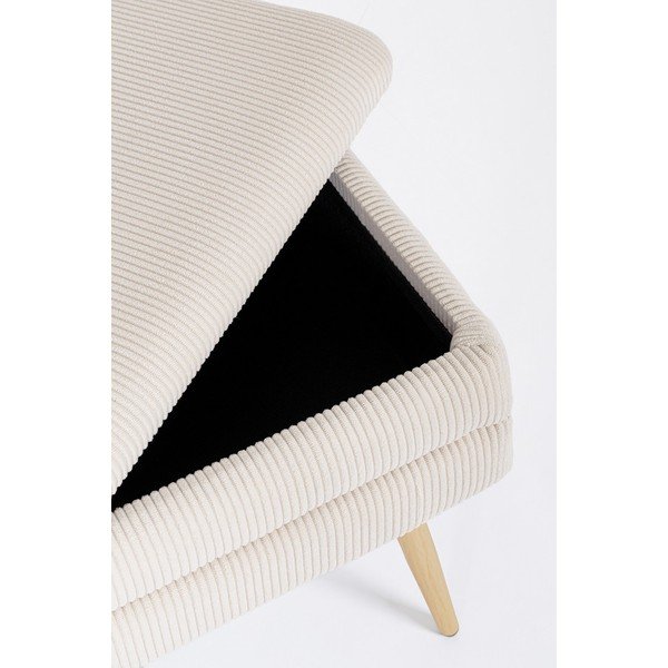 Valge polsterdatud pink Olga - Bizzotto-image-1