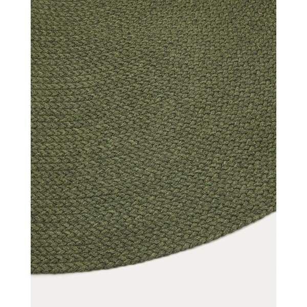 Roheline ümmargune taaskasutatud kiududest sise- ja välisvaip ø 150 cm Despas - Kave Home-image-4