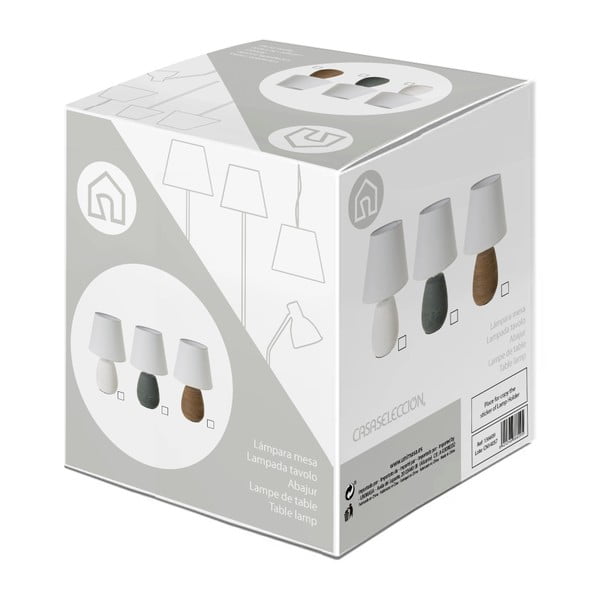 Pruun keraamiline laualamp tekstiilvarjundiga (kõrgus 27,5 cm) - Casa Selección-image-4