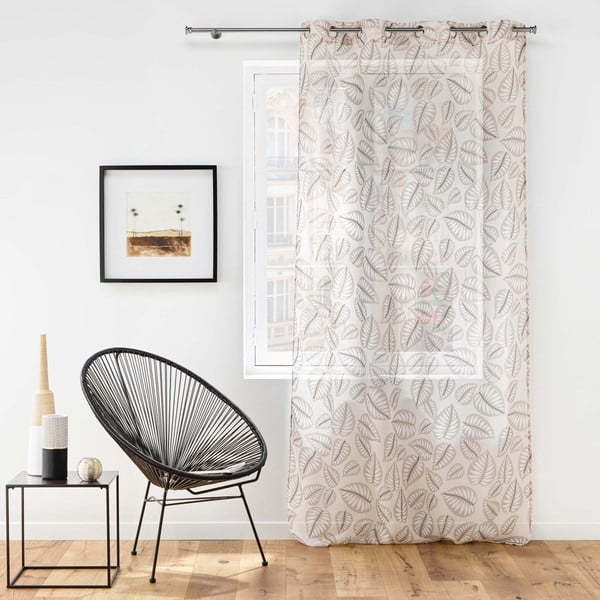 Beež voile kardin 140x240 cm Alma - douceur d'intérieur-image-2