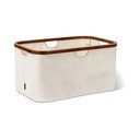 Kreem kangast pesukorv, kokkupandav Bamboo/Linen - Bigso