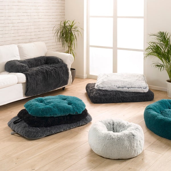 Valge koeravoodi ø 55 cm Fluffy Heather - Love Story-image-1