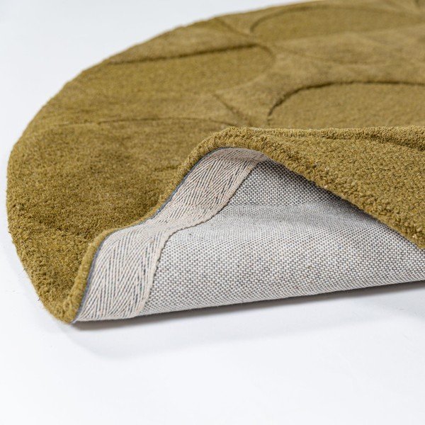 Tumeroheline käsitsi kootud villane ümmargune vaip ø 160 cm Gigi - Flair Rugs-image-2