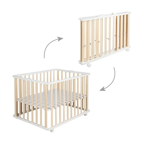 Valge-puiduvärvi mänguaed 100x75 cm - Roba-image-3