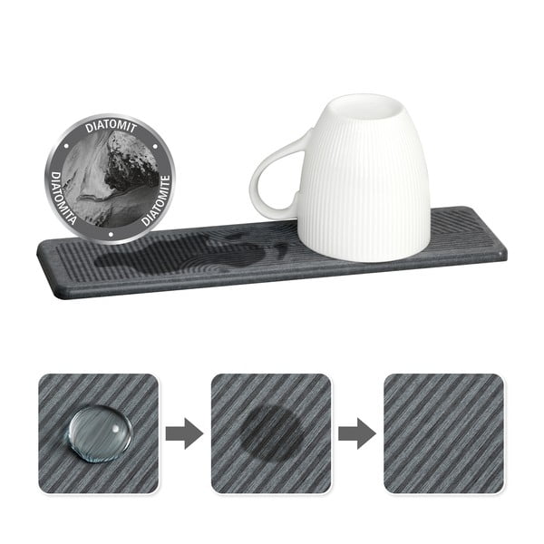 Hall diatomiidist nõudekuivatusalus30x8 cm Damon - Wenko-image-3