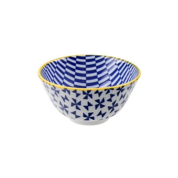 Porcelánová miska Geo Rice Blue, 12x6,4 cm