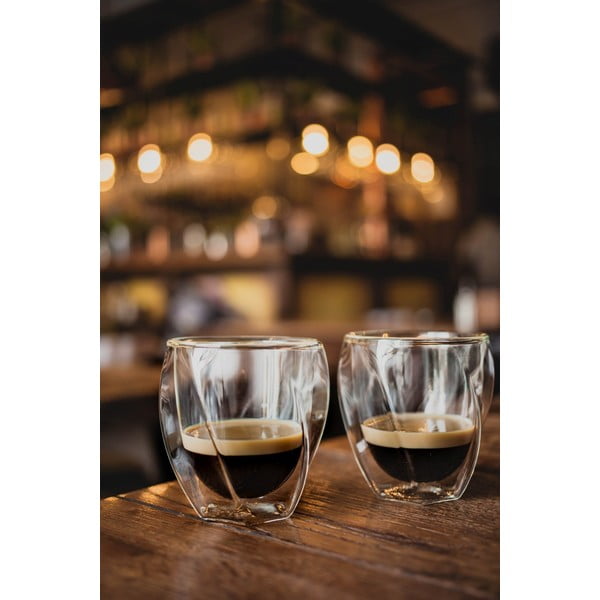 Topeltseinaga cappuccino kruusid 2tk komplektis 250 ml Cristallo – Vialli Design-image-1