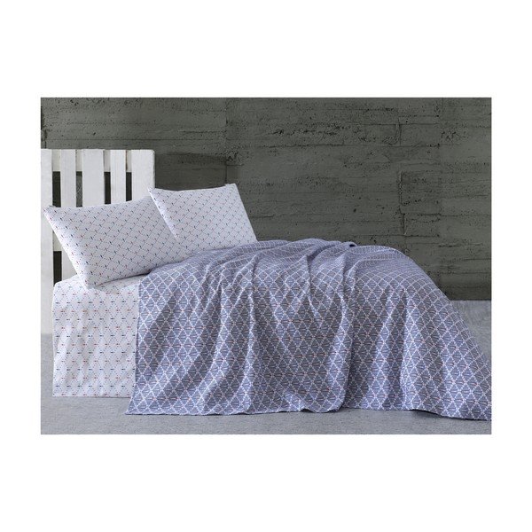 Lehký přehoz s polštáři a prostěradlem Geometrics, 220x240 cm-image-1