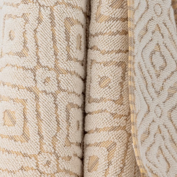 Sinepivärvi-kreem puuvillane rätik 100x50 cm Malou - Bloomingville-image-2