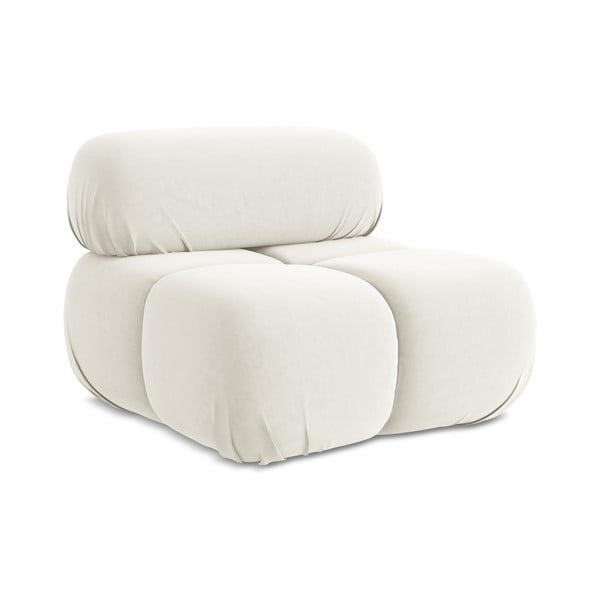 Valge sametne diivanimoodul Lokua - Makamii-image-1