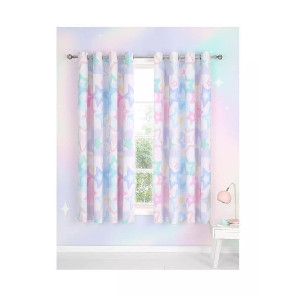 Laste kardinad 2 tk 168x183 cm Ombre Stars - Catherine Lansfield-image-2