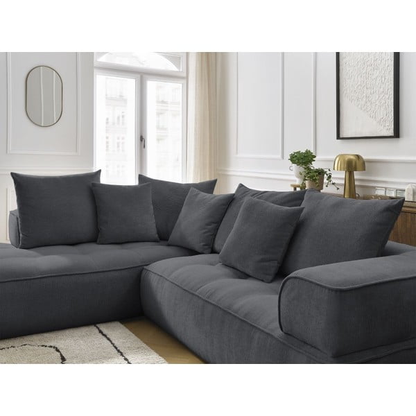 Tumehall šenill-nurgadiivan (vasak nurk/L-kujuline) Whesley - Bobochic Paris-image-4