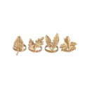 4 salvrätikuklambri komplekt kuldses Leaf Brassis - Nkuku
