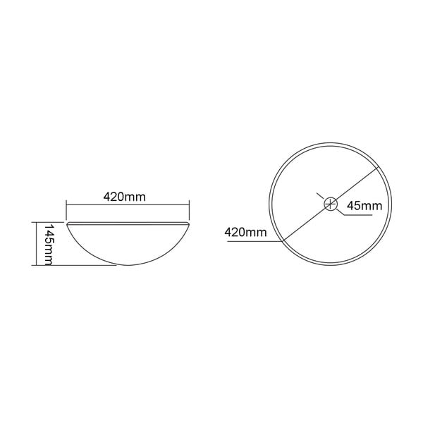 Ümmargune klaasist valamu ø 42 cm Puketa - Sapho-image-4