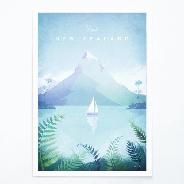 Plakat , 30 x 40 cm New Zealand - Travelposter