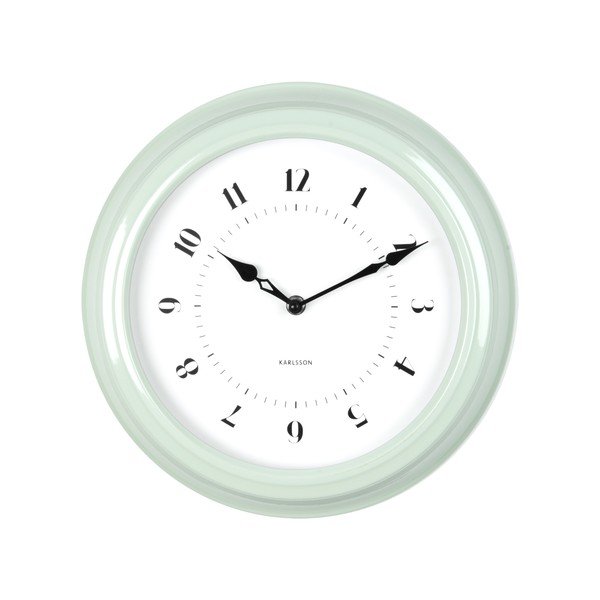 Zelené nástěnné hodiny Karlsson Fifties, průměr 30 cm