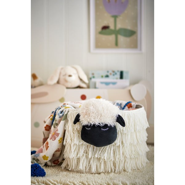 Valge riidest laste mänguasjakorv 40x25x30 cm Dolly - Bloomingville Mini-image-1