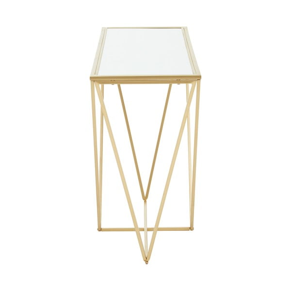 Kuldne klaaspinnaga konsoollaud 40x120 cm Farran - Premier Housewares-image-4