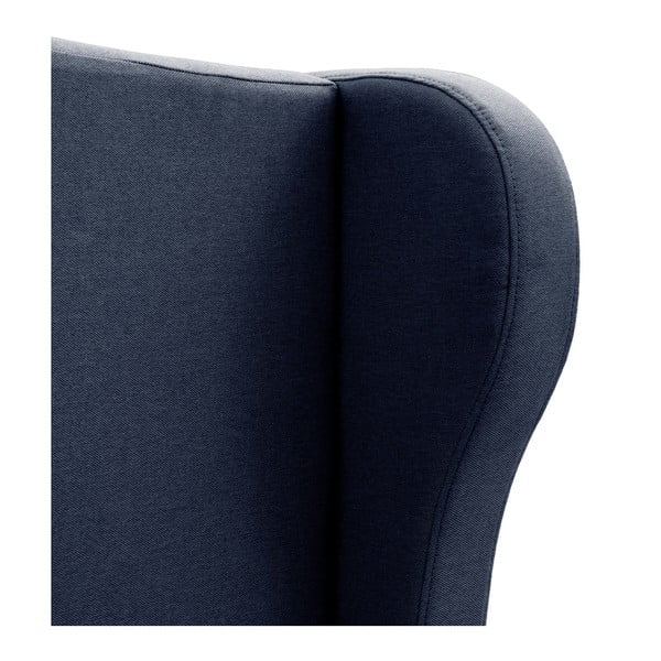 Tmavě modrá postel s černými nohami Vivonita Windsor, 160 x 200 cm-image-2