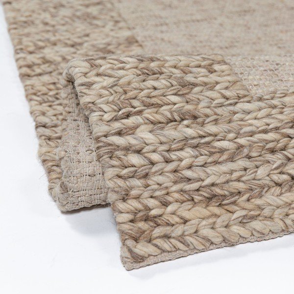 Käsitsi kootud villasegu vaip naturaalses värvitoonis 120x170 cm Rue - Flair Rugs-image-3