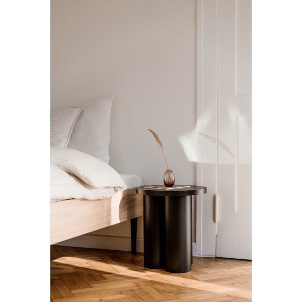 Must kaheinimesevoodi puitlaastplaadist ilma peatsita ja liistudest raamiga 200x200 cm Streiko - noo.ma-image-4