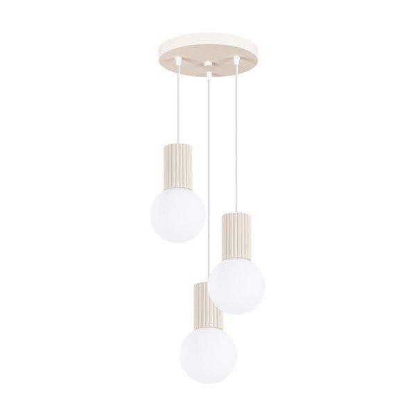 Beež metallist ripplamp klaasist varjuga, ø 25 cm Orbital - Sollux