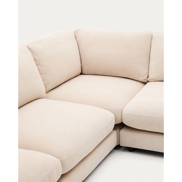 Beež šenillist nurgadiivan Gala - Kave Home-image-4