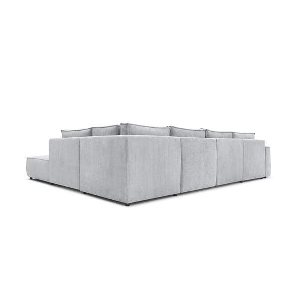 Helehall velvetist U-kujuline diivan, parem nurk  Nihad modular - Bobochic Paris-image-4